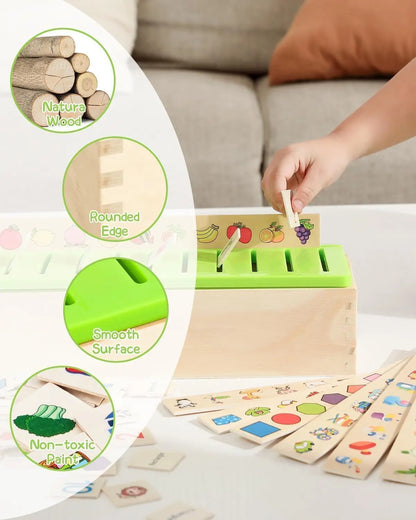 Wooden Sorting & Matching Toy Box