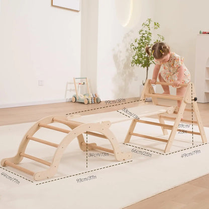 Pikler Triangle Climbing Set
