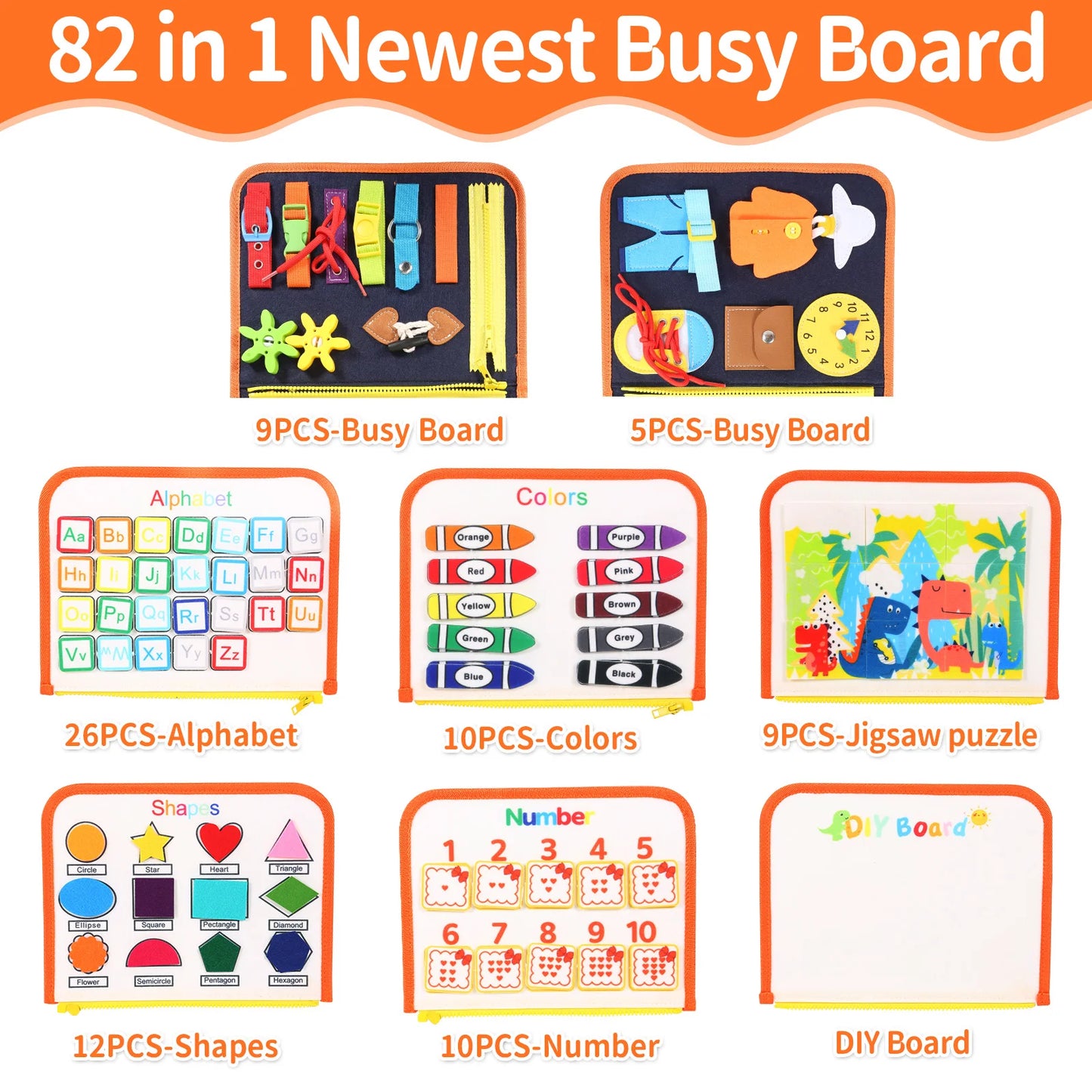 Educational Busy Board Book